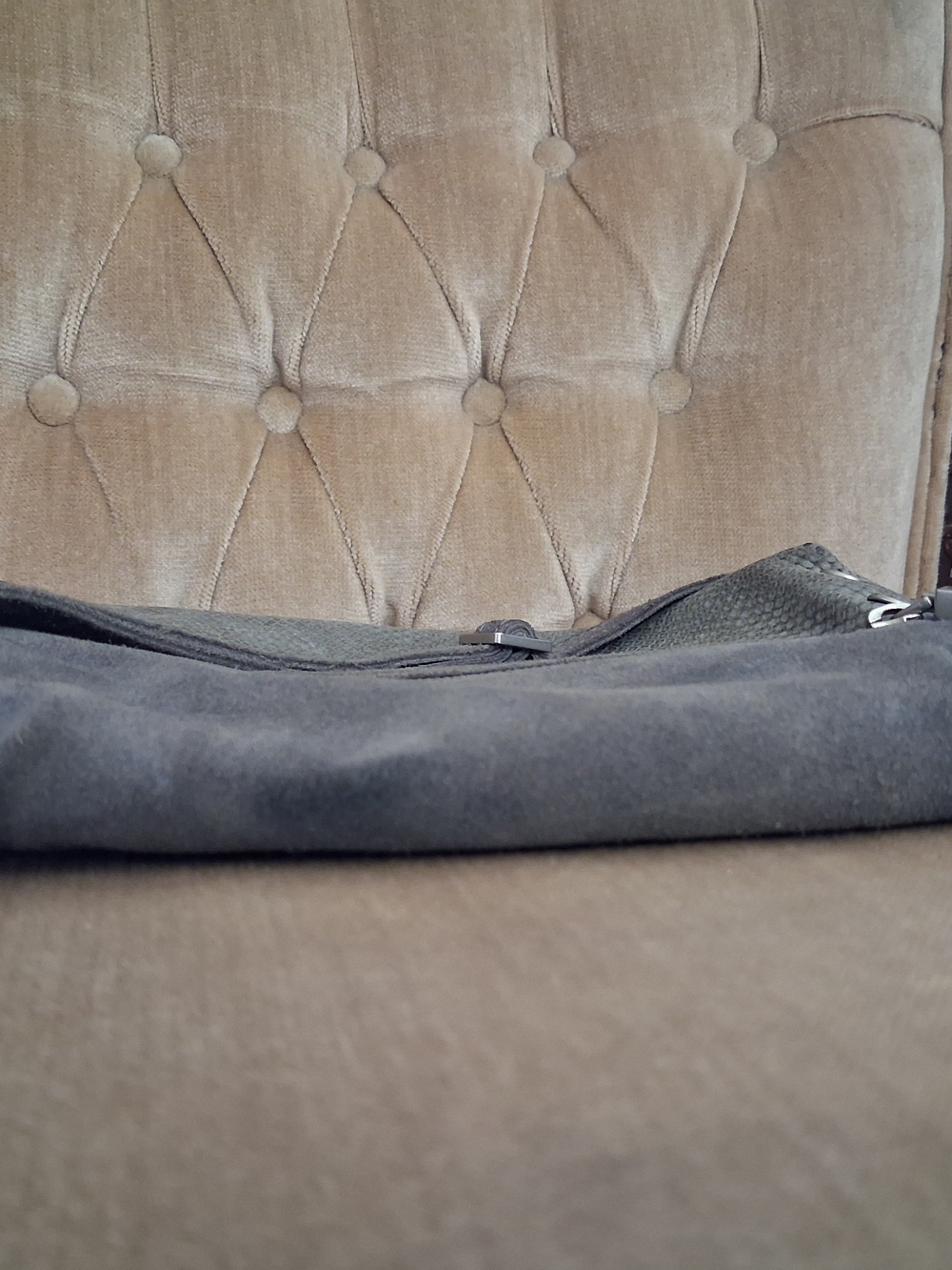 Hammitt los Angeles suede leather high end luxury purse gray snakeskin crossbody - Picture 12 of 14